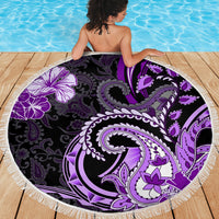 Polynesia Paisley Beach Blanket Mix Purple Polynesian Pattern LT05 - Polynesian Pride