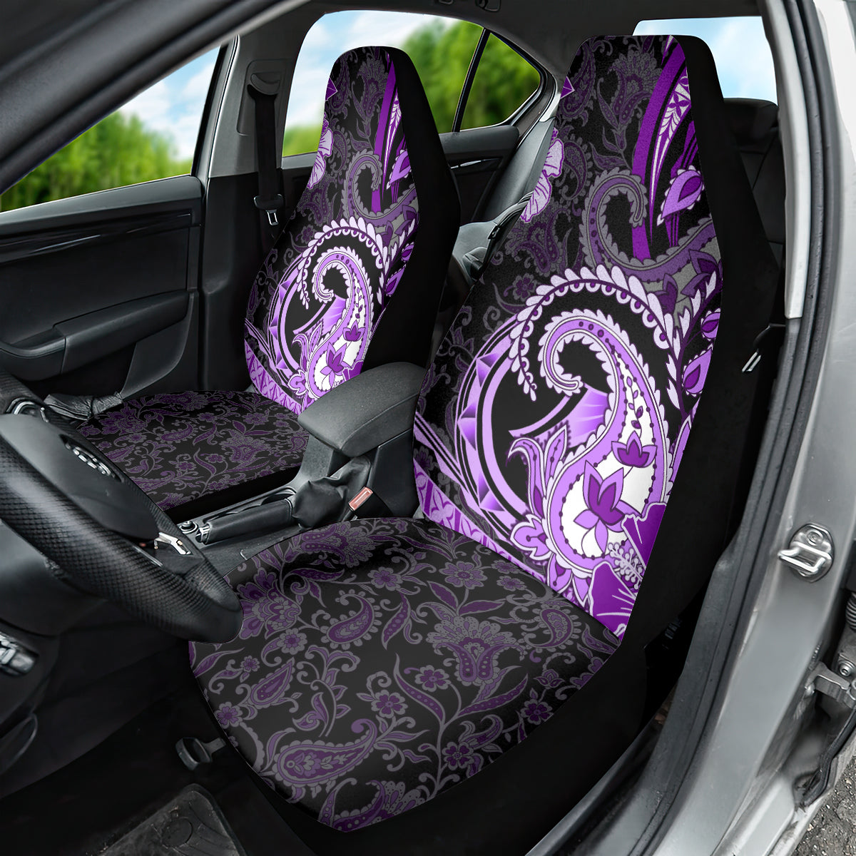 Polynesia Paisley Car Seat Cover Mix Purple Polynesian Pattern