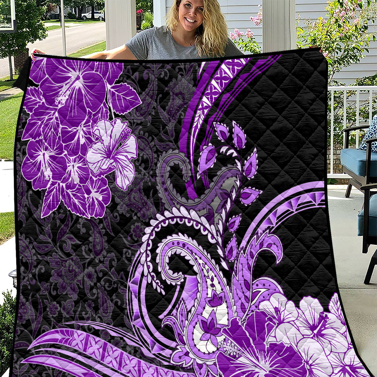 Polynesia Paisley Quilt Mix Purple Polynesian Pattern LT05 Purple - Polynesian Pride