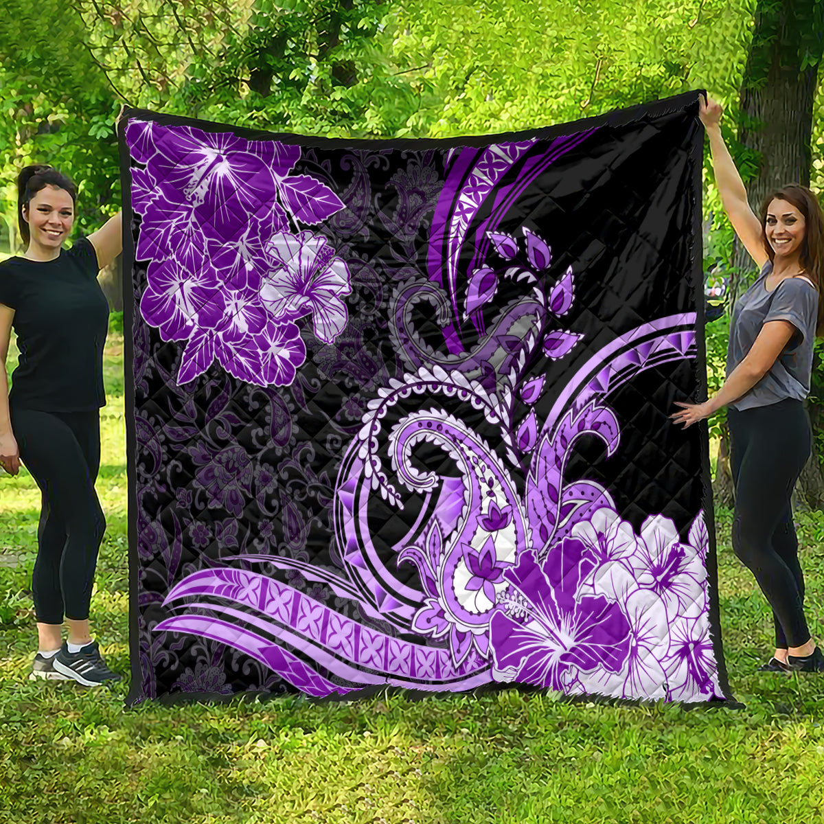 Polynesia Paisley Quilt Mix Purple Polynesian Pattern LT05 - Polynesian Pride