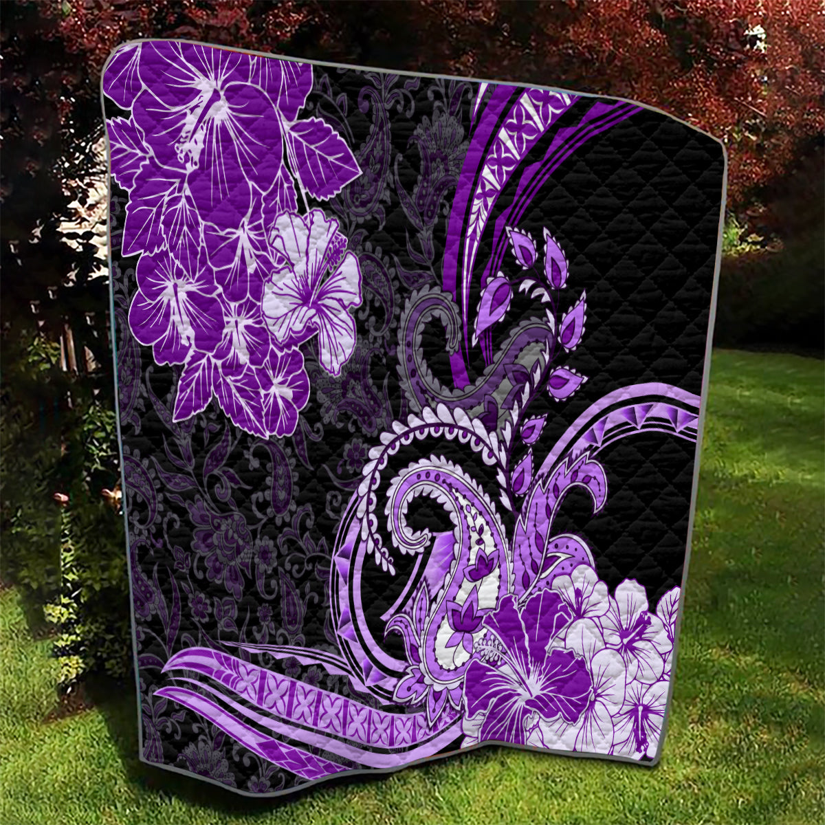 Polynesia Paisley Quilt Mix Purple Polynesian Pattern LT05 - Polynesian Pride