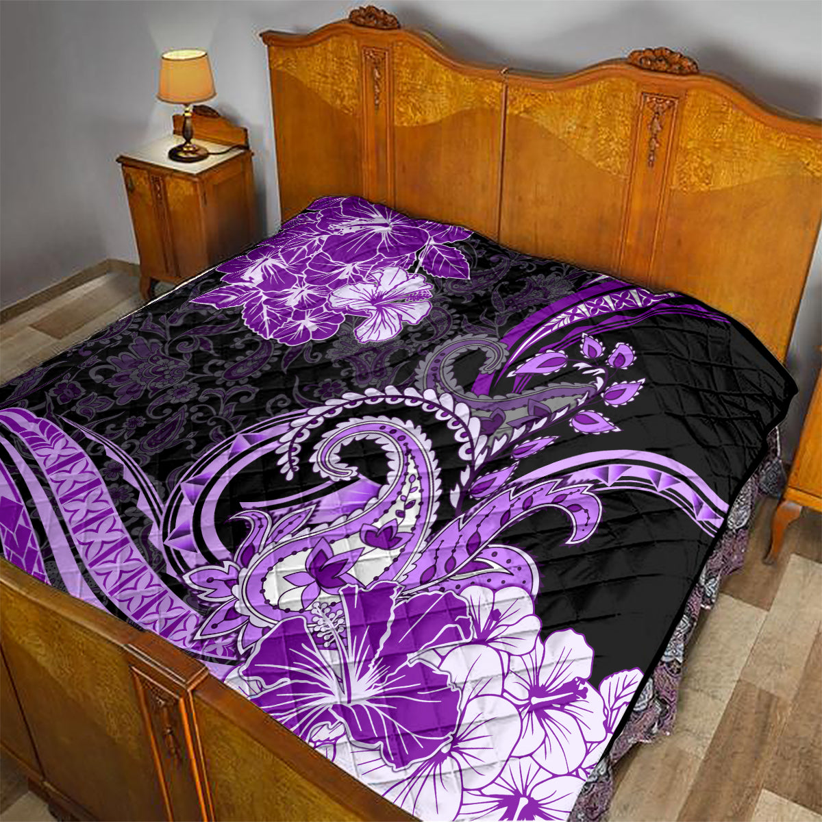 Polynesia Paisley Quilt Mix Purple Polynesian Pattern LT05 - Polynesian Pride