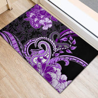 Polynesia Paisley Rubber Doormat Mix Purple Polynesian Pattern LT05 - Polynesian Pride