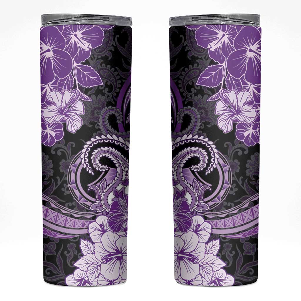 Polynesia Paisley Skinny Tumbler Mix Purple Polynesian Pattern