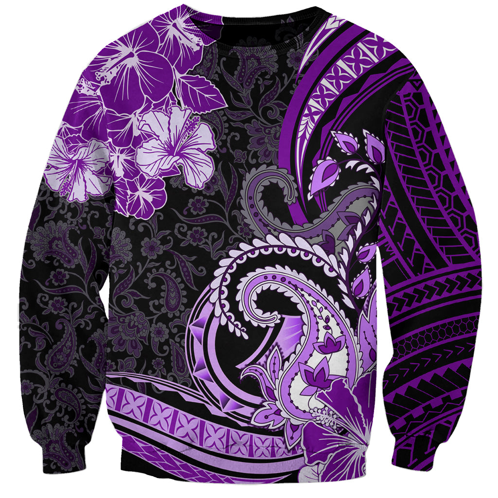Polynesia Paisley Sweatshirt Mix Purple Polynesian Pattern LT05 Unisex Purple - Polynesian Pride