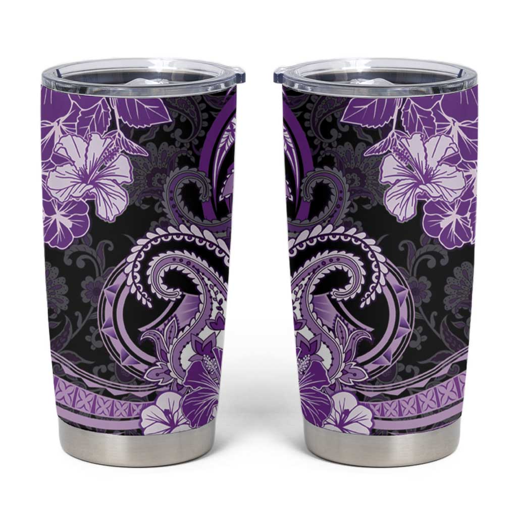 Polynesia Paisley Tumbler Cup Mix Purple Polynesian Pattern