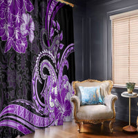 Polynesia Paisley Window Curtain Mix Purple Polynesian Pattern LT05 - Polynesian Pride
