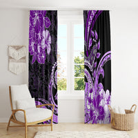 Polynesia Paisley Window Curtain Mix Purple Polynesian Pattern LT05 - Polynesian Pride