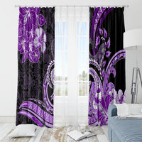 Polynesia Paisley Window Curtain Mix Purple Polynesian Pattern LT05 - Polynesian Pride