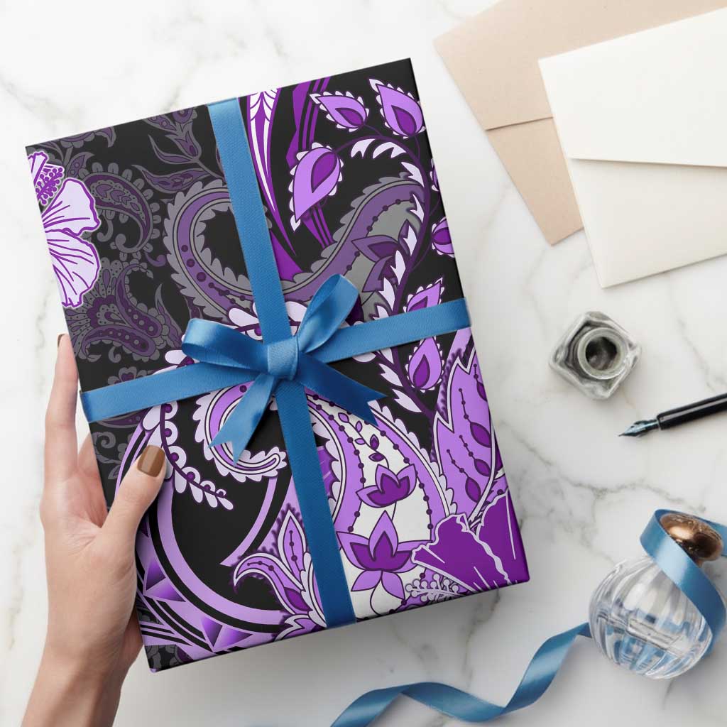 Polynesia Paisley Wrapping Paper Mix Purple Polynesian Pattern LT05 - Polynesian Pride