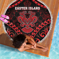 Easter Island Beach Blanket Polynesian Pattern Emblem