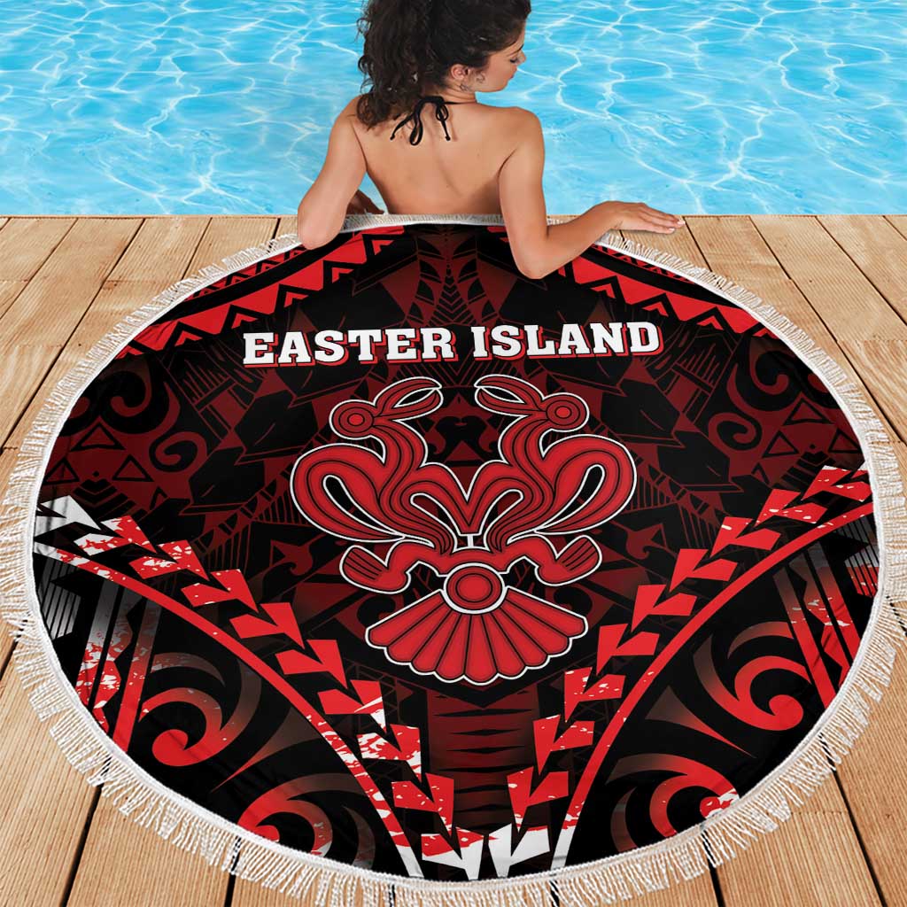 Easter Island Beach Blanket Polynesian Pattern Emblem