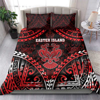 Easter Island Bedding Set Polynesian Pattern Emblem
