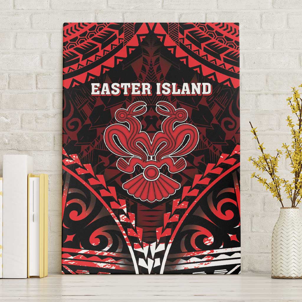 Easter Island Canvas Wall Art Polynesian Pattern Emblem