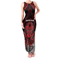 Personalised Easter Island Family Matching Tank Maxi Dress and Hawaiian Shirt Polynesian Pattern Emblem
