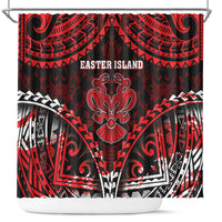 Easter Island Shower Curtain Polynesian Pattern Emblem