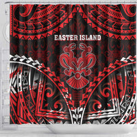 Easter Island Shower Curtain Polynesian Pattern Emblem