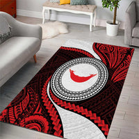 Easter Island Area Rug Moai Statues Polynesian Style