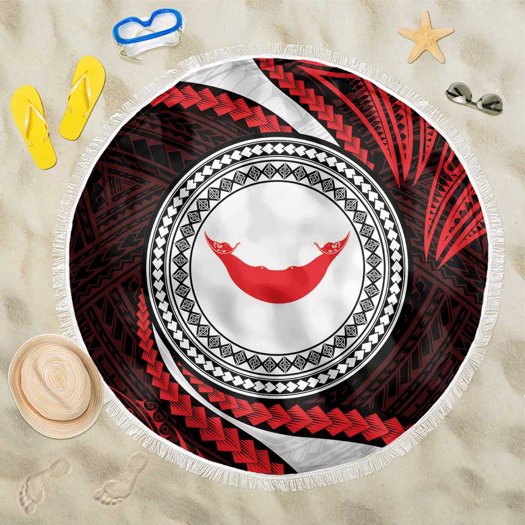 Easter Island Beach Blanket Moai Statues Polynesian Style