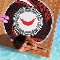 Easter Island Beach Blanket Moai Statues Polynesian Style