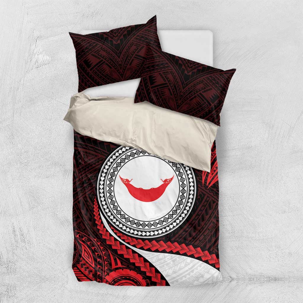 Easter Island Bedding Set Moai Statues Polynesian Style