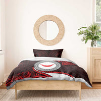 Easter Island Bedding Set Moai Statues Polynesian Style