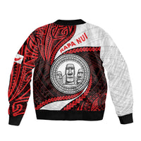Easter Island Bomber Jacket Moai Statues Polynesian Style LT05 - Polynesian Pride