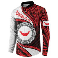 Easter Island Button Sweatshirt Moai Statues Polynesian Style LT05 - Polynesian Pride