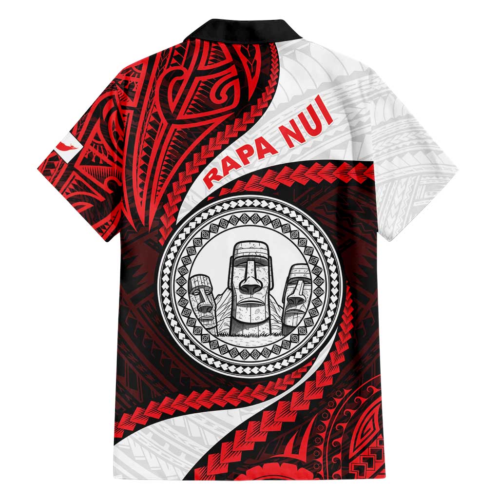 Easter Island Family Matching Off Shoulder Short Dress and Hawaiian Shirt Moai Statues Polynesian Style