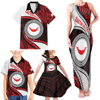 Easter Island Family Matching Tank Maxi Dress and Hawaiian Shirt Moai Statues Polynesian Style LT05 - Polynesian Pride