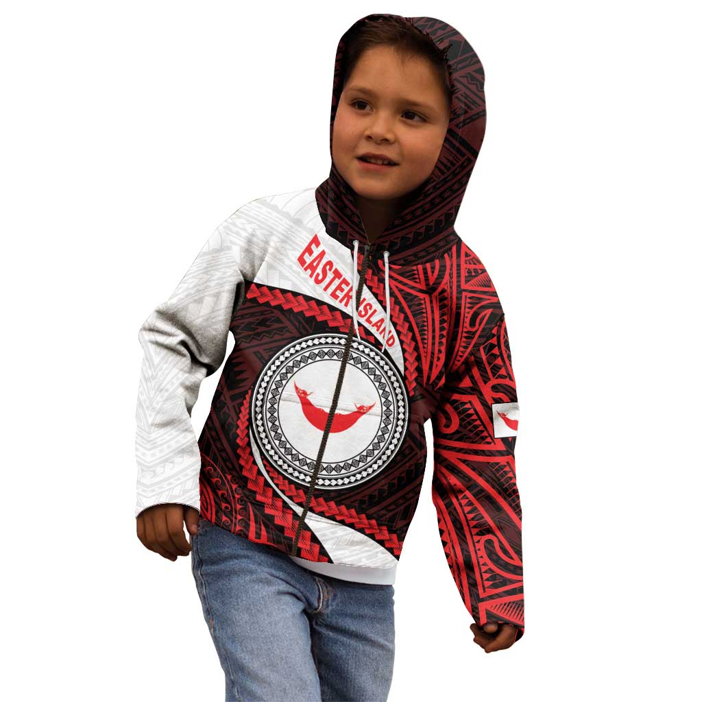 Easter Island Kid Hoodie Moai Statues Polynesian Style