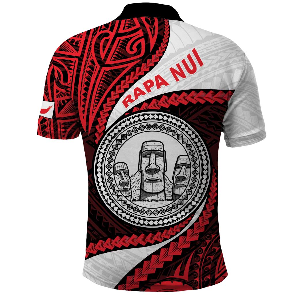 Easter Island Polo Shirt Moai Statues Polynesian Style