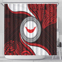 Easter Island Shower Curtain Moai Statues Polynesian Style