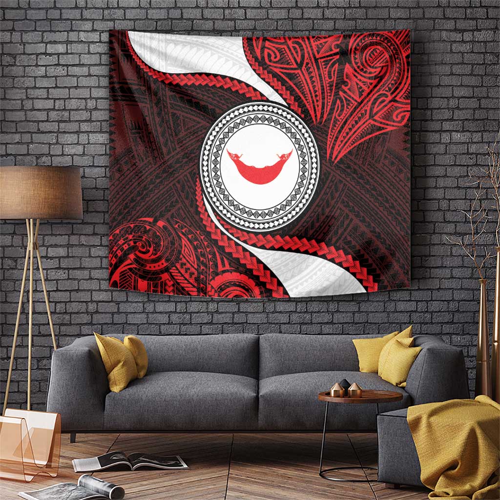 Easter Island Tapestry Moai Statues Polynesian Style