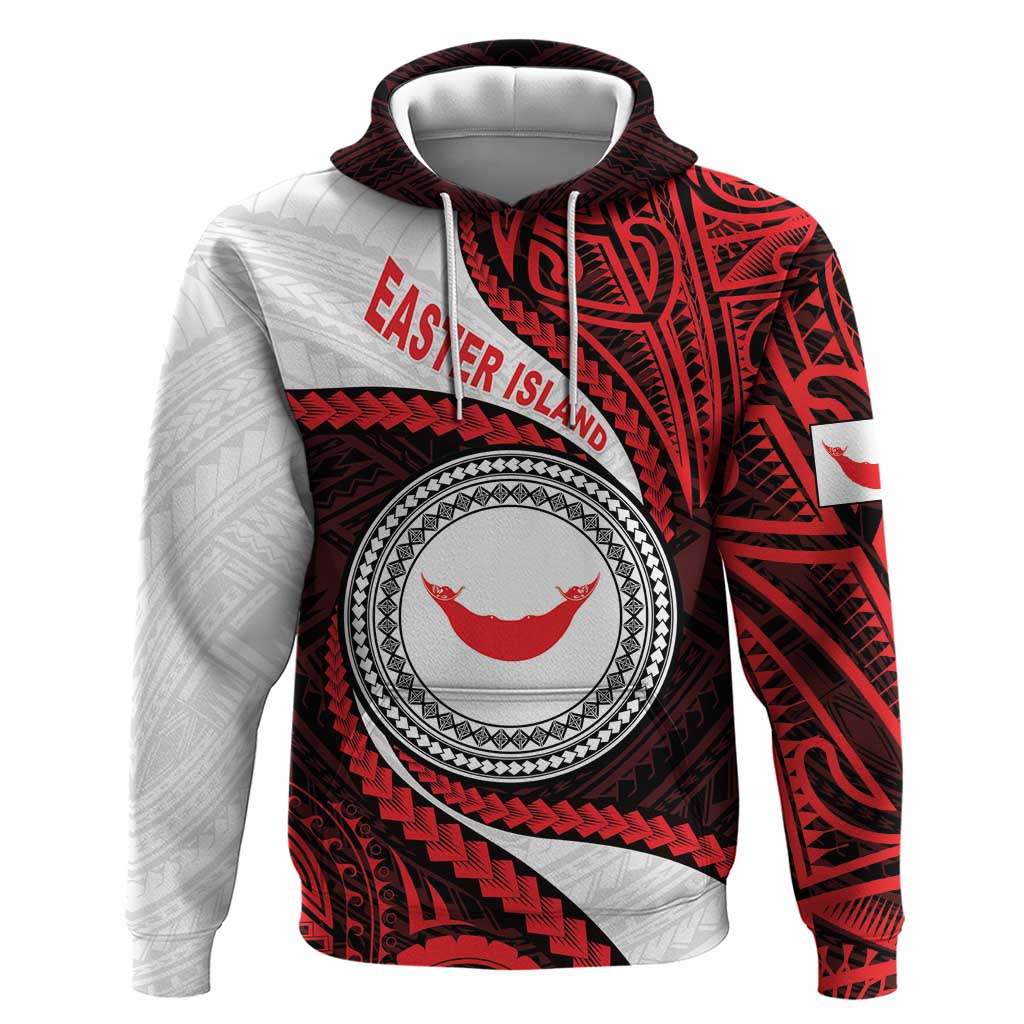 Easter Island Zip Hoodie Moai Statues Polynesian Style