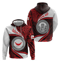 Easter Island Zip Hoodie Moai Statues Polynesian Style