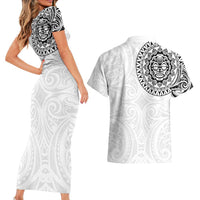 New Zealand Aotearoa Couples Matching Short Sleeve Bodycon Dress and Hawaiian Shirt Maori Te Mata O Rongokako