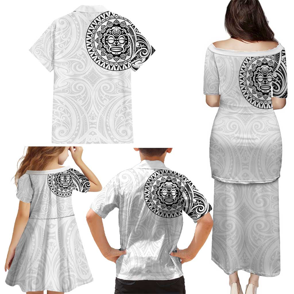 New Zealand Aotearoa Family Matching Puletasi and Hawaiian Shirt Maori Te Mata O Rongokako