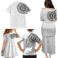 New Zealand Aotearoa Family Matching Puletasi and Hawaiian Shirt Maori Te Mata O Rongokako