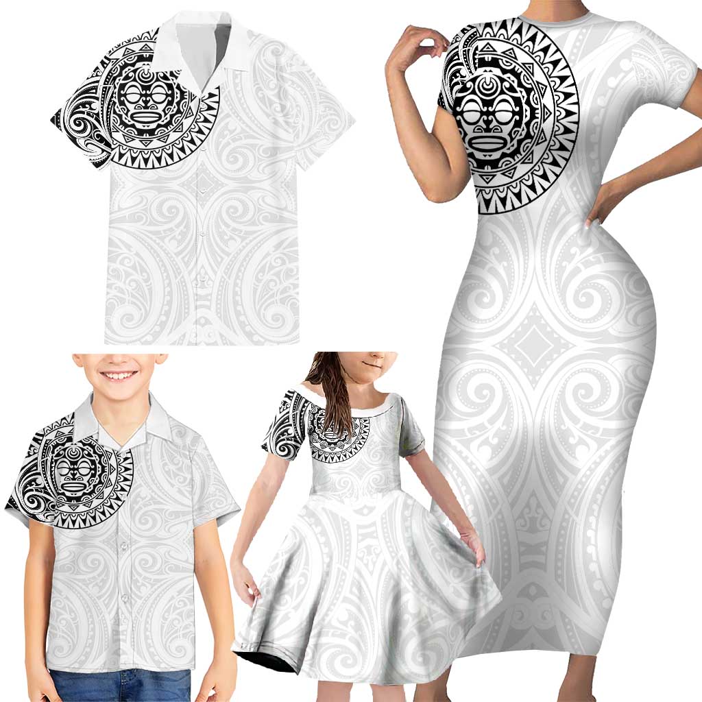 New Zealand Aotearoa Family Matching Short Sleeve Bodycon Dress and Hawaiian Shirt Maori Te Mata O Rongokako