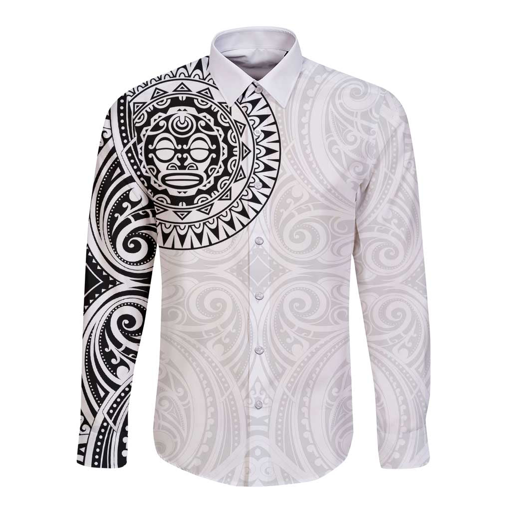 New Zealand Aotearoa Long Sleeve Button Shirt Maori Te Mata O Rongokako