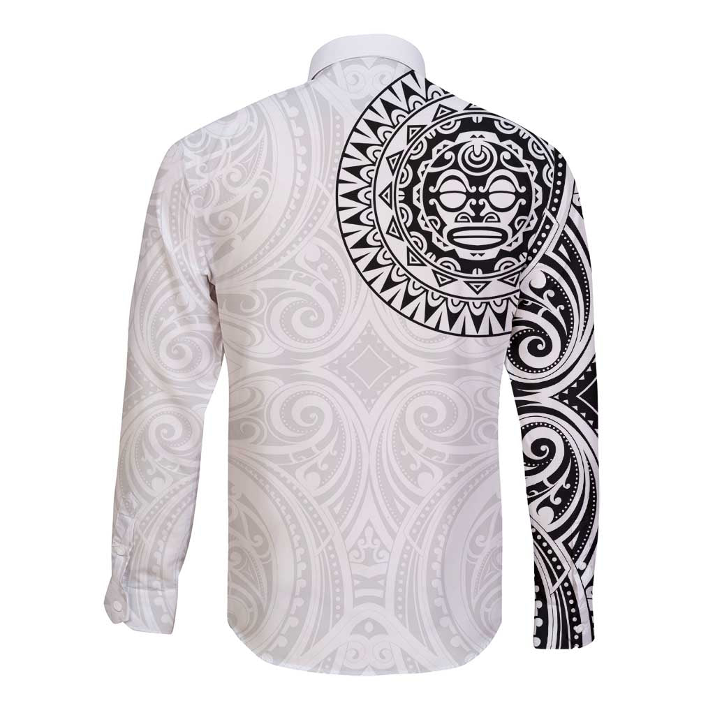 New Zealand Aotearoa Long Sleeve Button Shirt Maori Te Mata O Rongokako