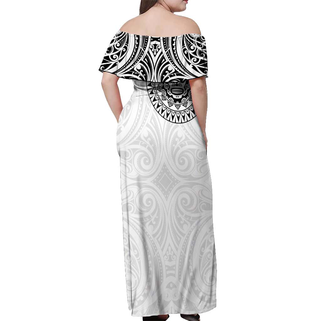 New Zealand Aotearoa Off Shoulder Maxi Dress Maori Te Mata O Rongokako