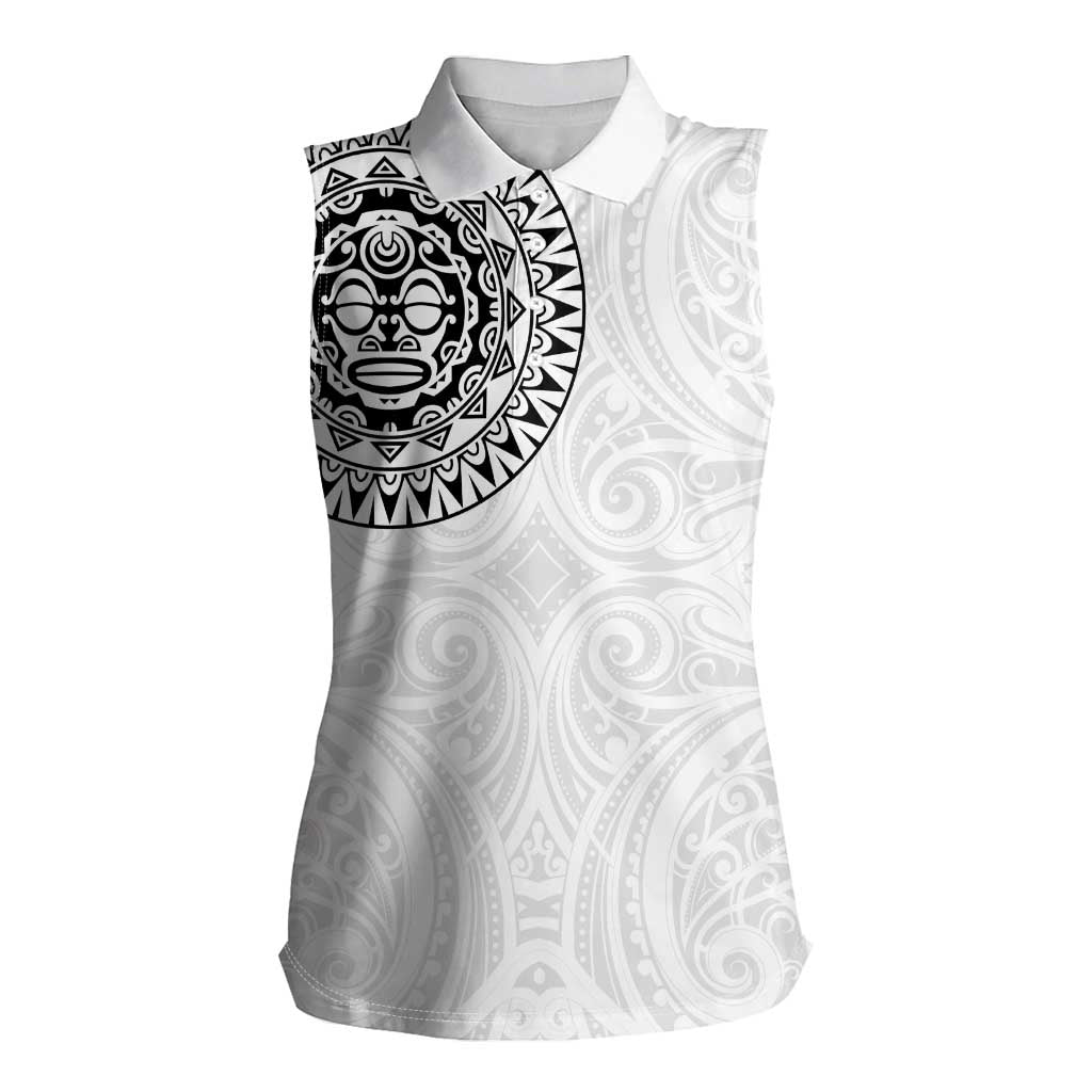 New Zealand Aotearoa Women Sleeveless Polo Shirt Maori Te Mata O Rongokako