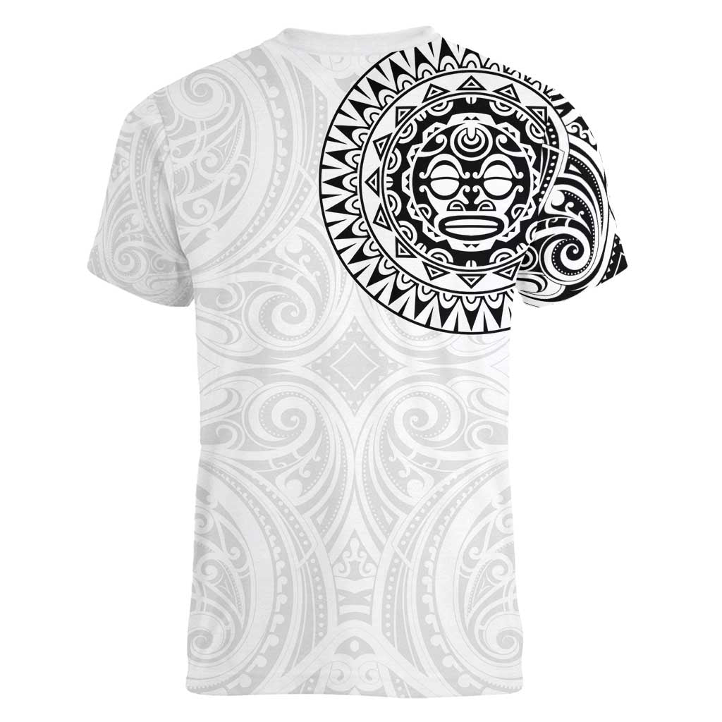 New Zealand Aotearoa Women V-Neck T-Shirt Maori Te Mata O Rongokako