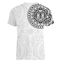 New Zealand Aotearoa Women V-Neck T-Shirt Maori Te Mata O Rongokako