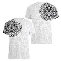 New Zealand Aotearoa Women V-Neck T-Shirt Maori Te Mata O Rongokako