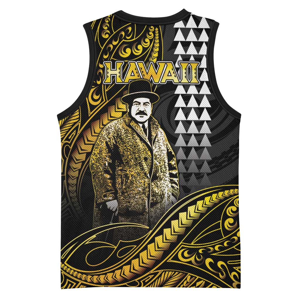 Hawaii Kuhio The Citizen Prince Basketball Jersey Gold Polynesian Tribal Tattoo LT05 - Polynesian Pride