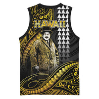 Hawaii Kuhio The Citizen Prince Basketball Jersey Gold Polynesian Tribal Tattoo LT05 - Polynesian Pride