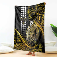 Hawaii Kuhio The Citizen Prince Blanket Gold Polynesian Tribal Tattoo